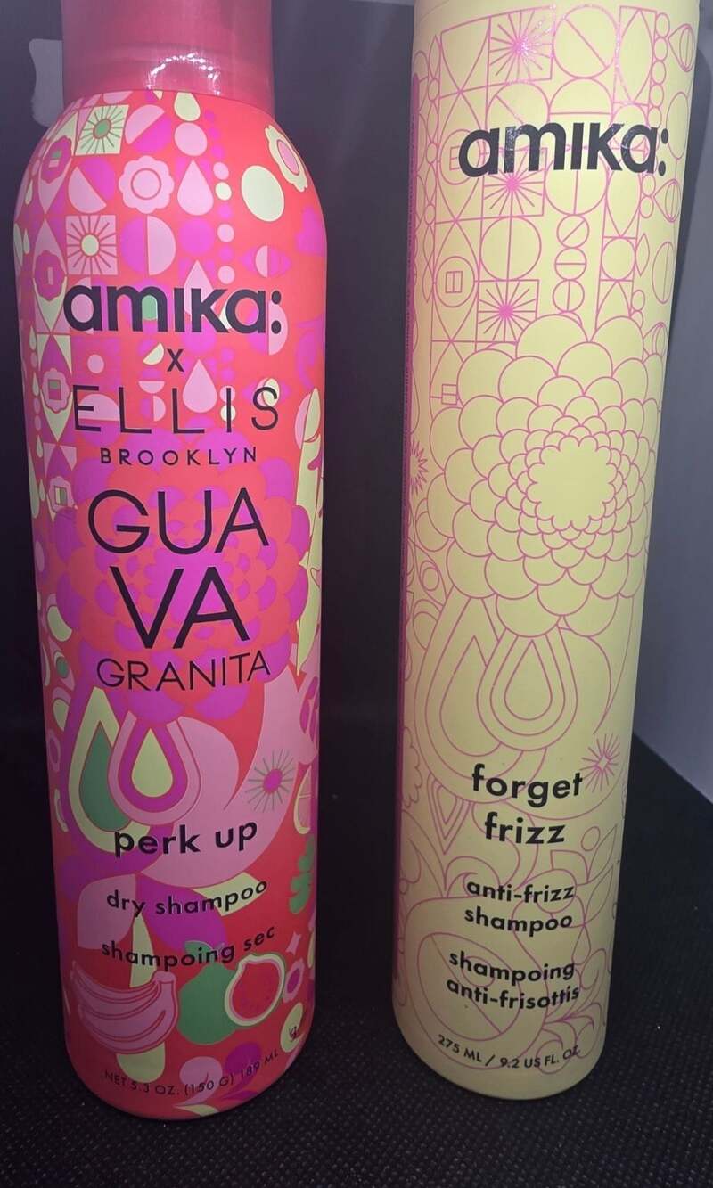 Amika x Ellis Brooklyn Guava Granita Perk Up Dry Shampoo and Forget Frizz Shampo